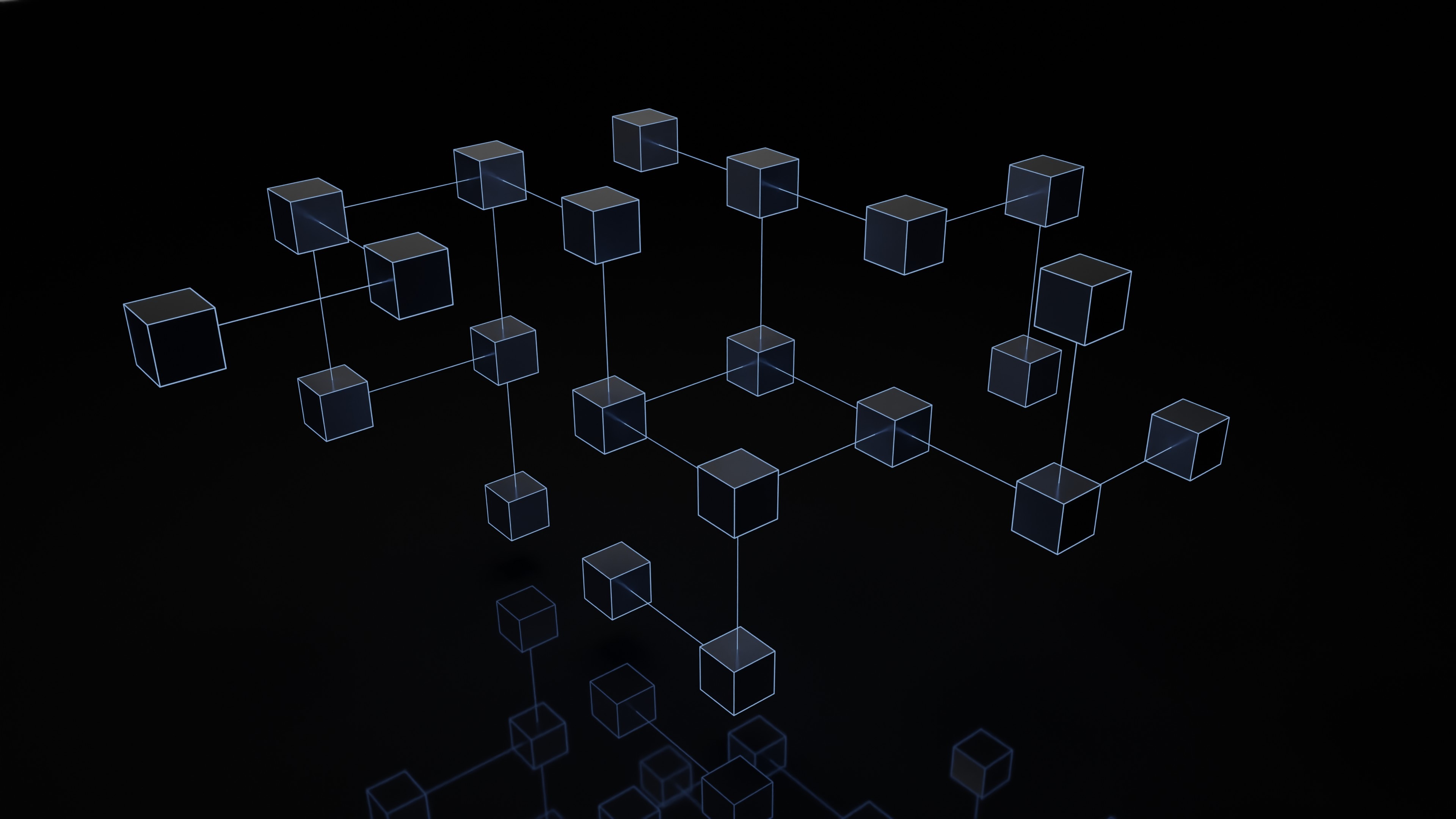 An interconnected web of cube.